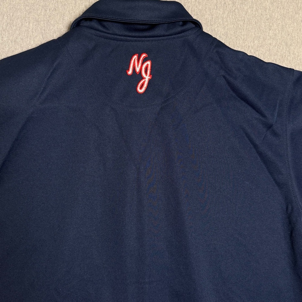 New Jersey Nets Nike Warm Up Jacket YOUTH Large Vintage Throwback Embroidered - Picture 7 of 8